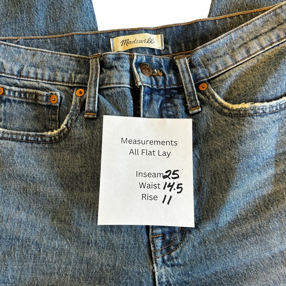 Madewell Classic Straight Jeans Women's 26 High Rise Straight Leg Med Wash Denim - Picture 12 of 12